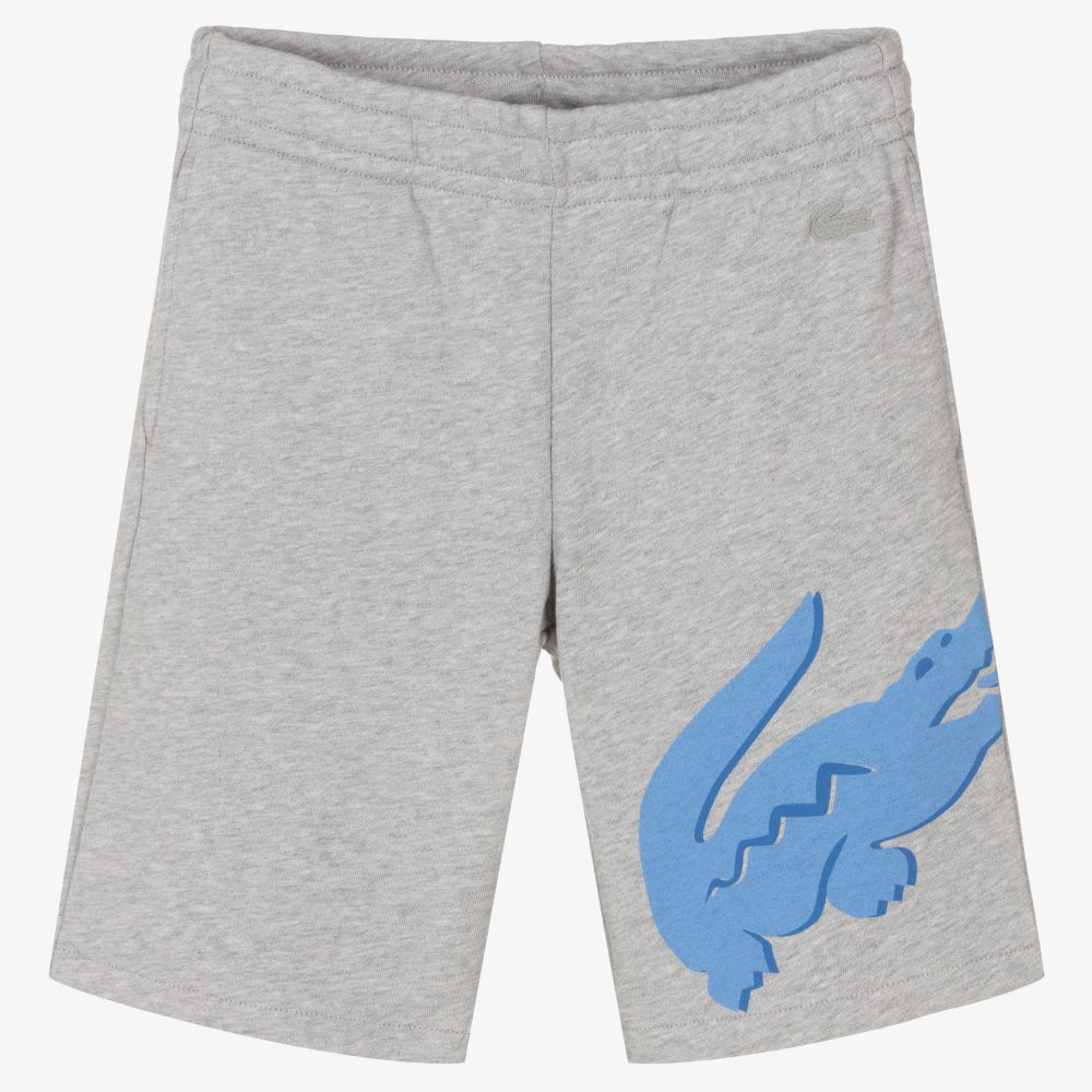 Lacoste - Teen Boys Grey Croc Shorts | Childrensalon