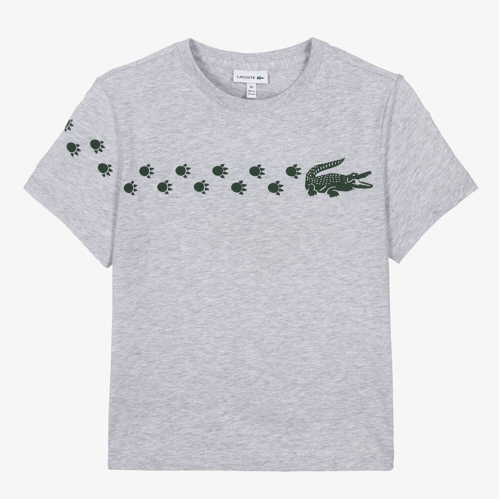 Teen Boys Grey Crocodile T Shirt
