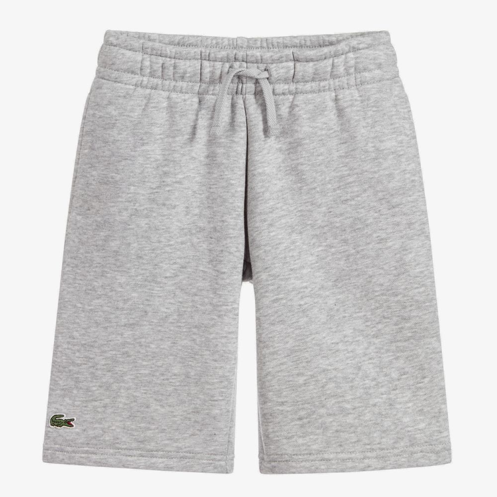 Lacoste Sport-Teen Boys Grey Logo Shorts | Childrensalon Outlet