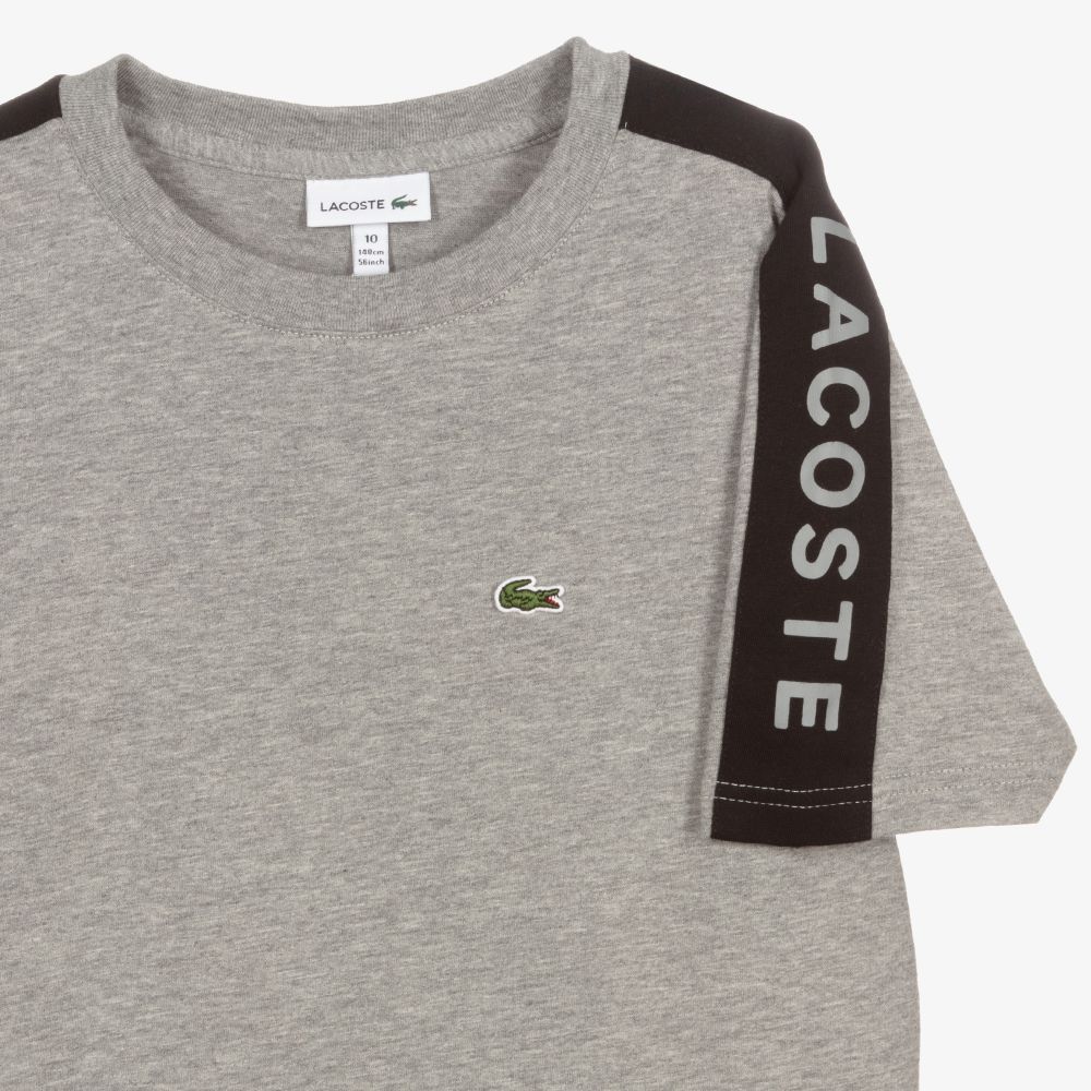 T shirt lacoste gris deals
