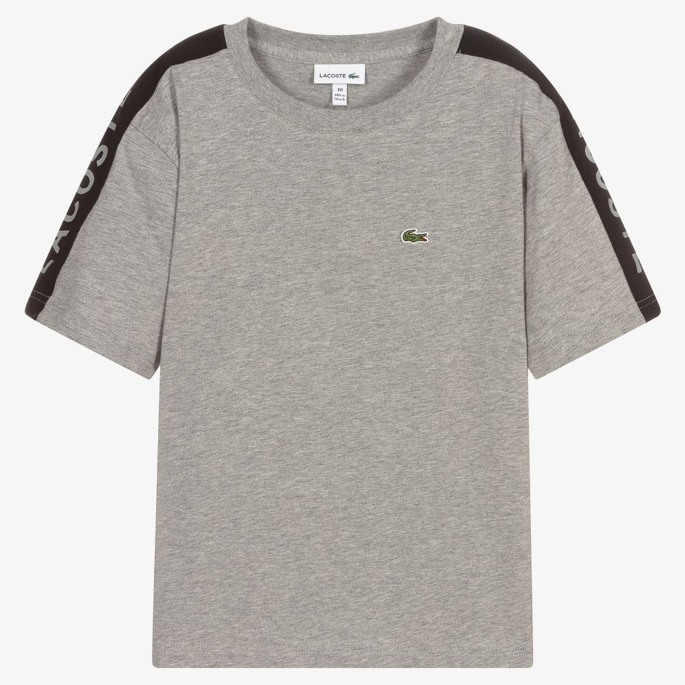 Lacoste - Graues Teen T-Shirt für Jungen | Childrensalon