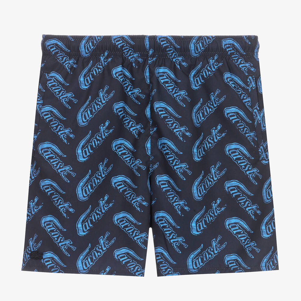 Teen Boys Navy Blue Logo Swim Shorts