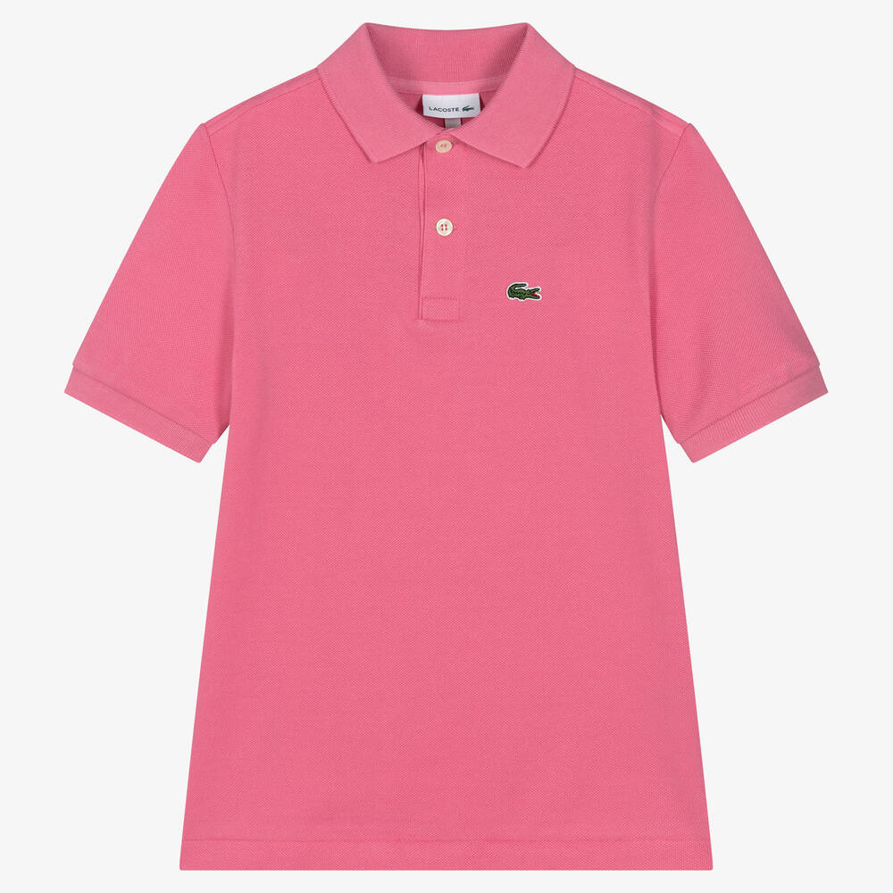Lacoste - Розовая рубашка поло для подростков | Childrensalon