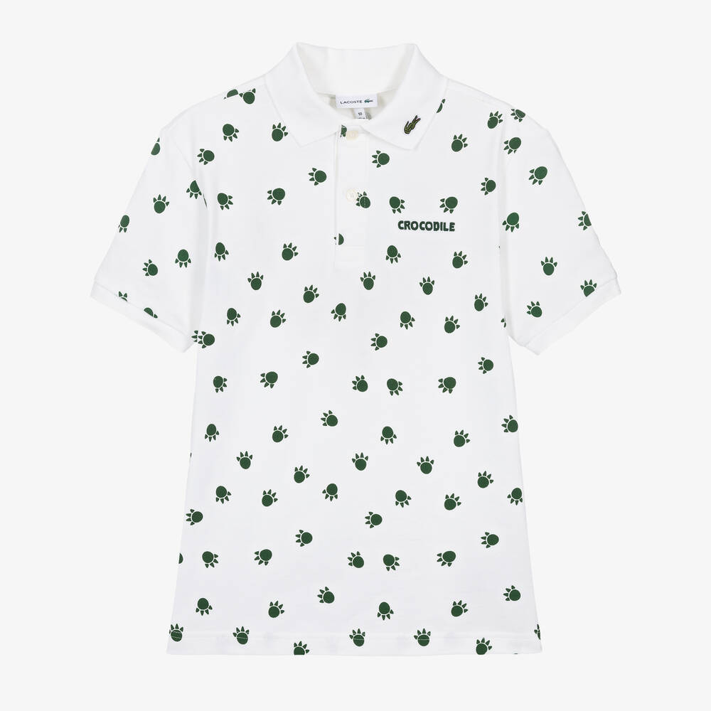 Lacoste white crocodile logo outlet