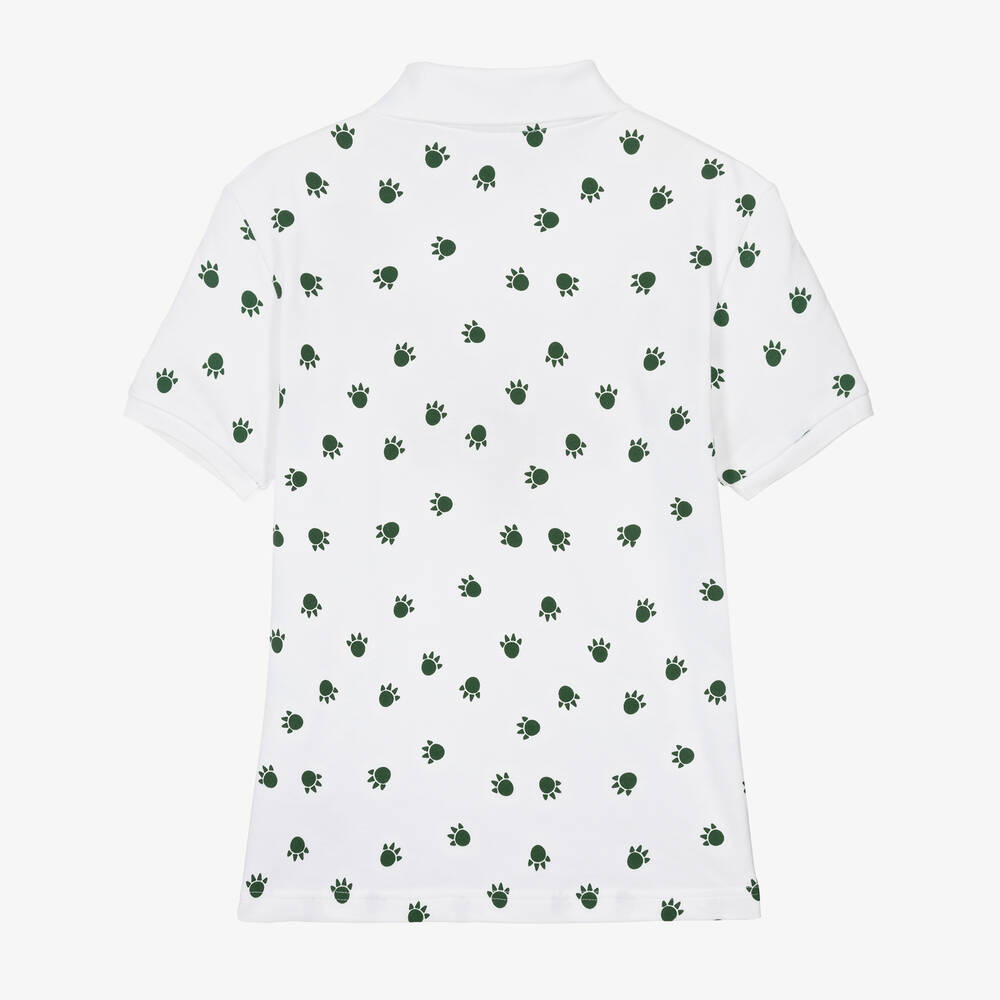 Lacoste-Teen Boys White Crocodile T-Shirt | Childrensalon Outlet