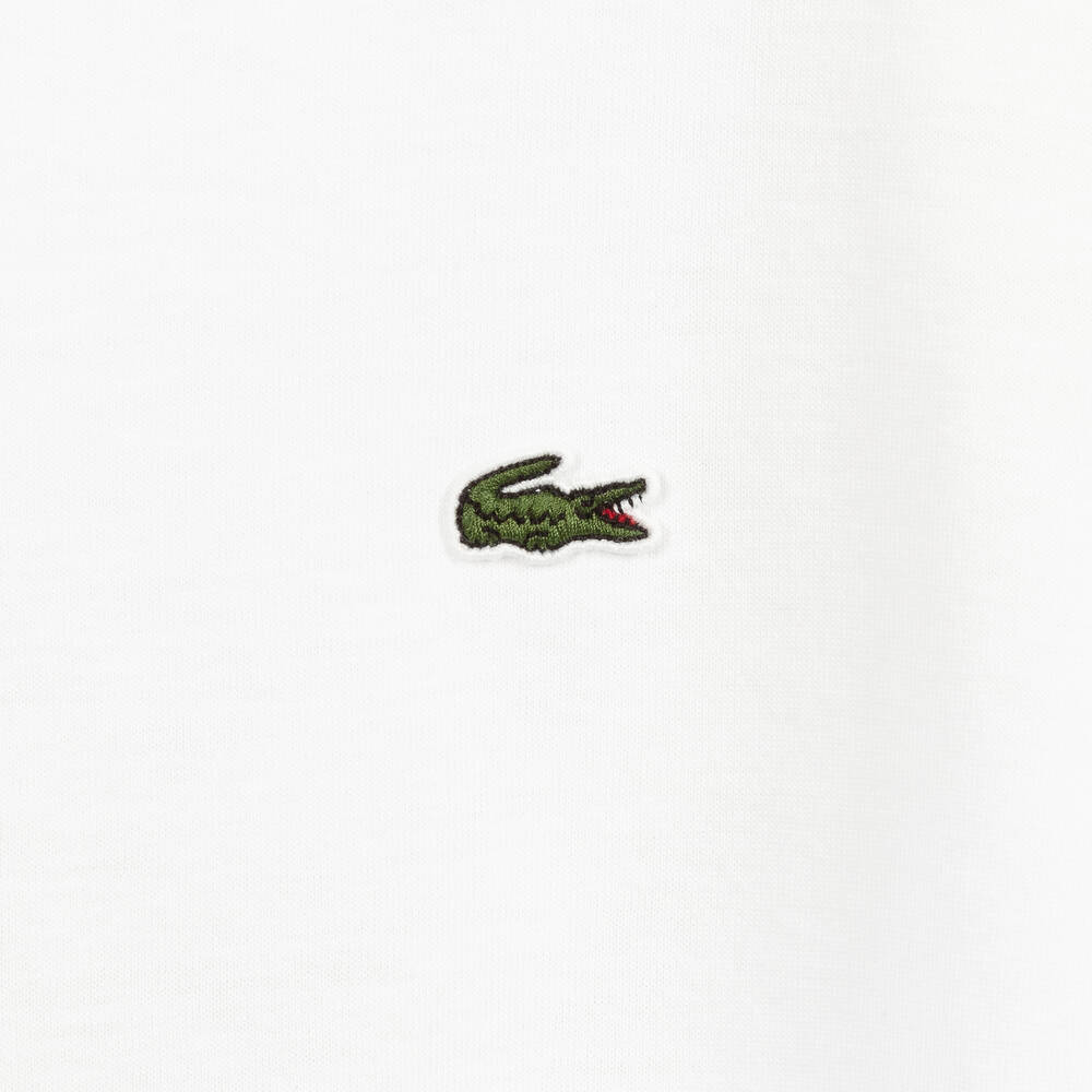 لاكوست-توب تينز ولادي قطن لون أبيض | Childrensalon Outlet