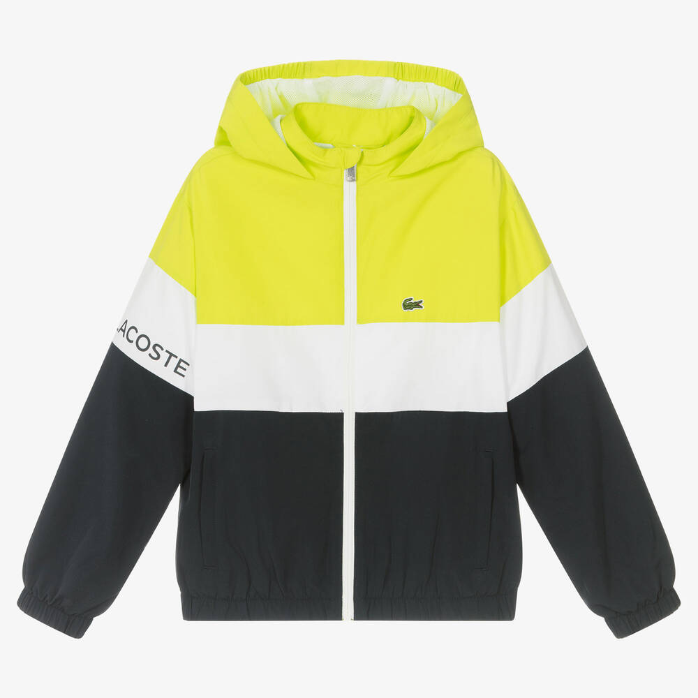 Lacoste - Teen Boys Yellow & Blue Windbreaker Jacket | Childrensalon