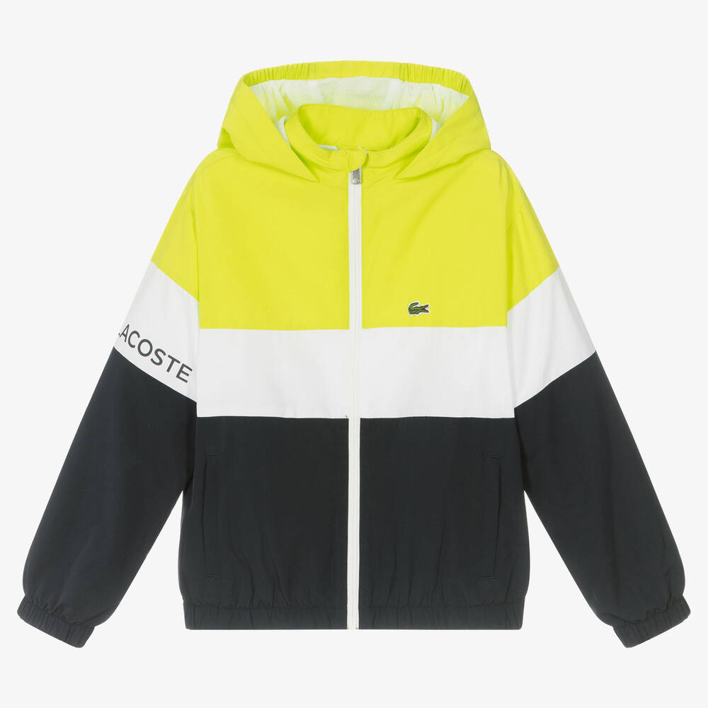 Lacoste - Coupe-vent jaune et bleu ado garçon | Childrensalon