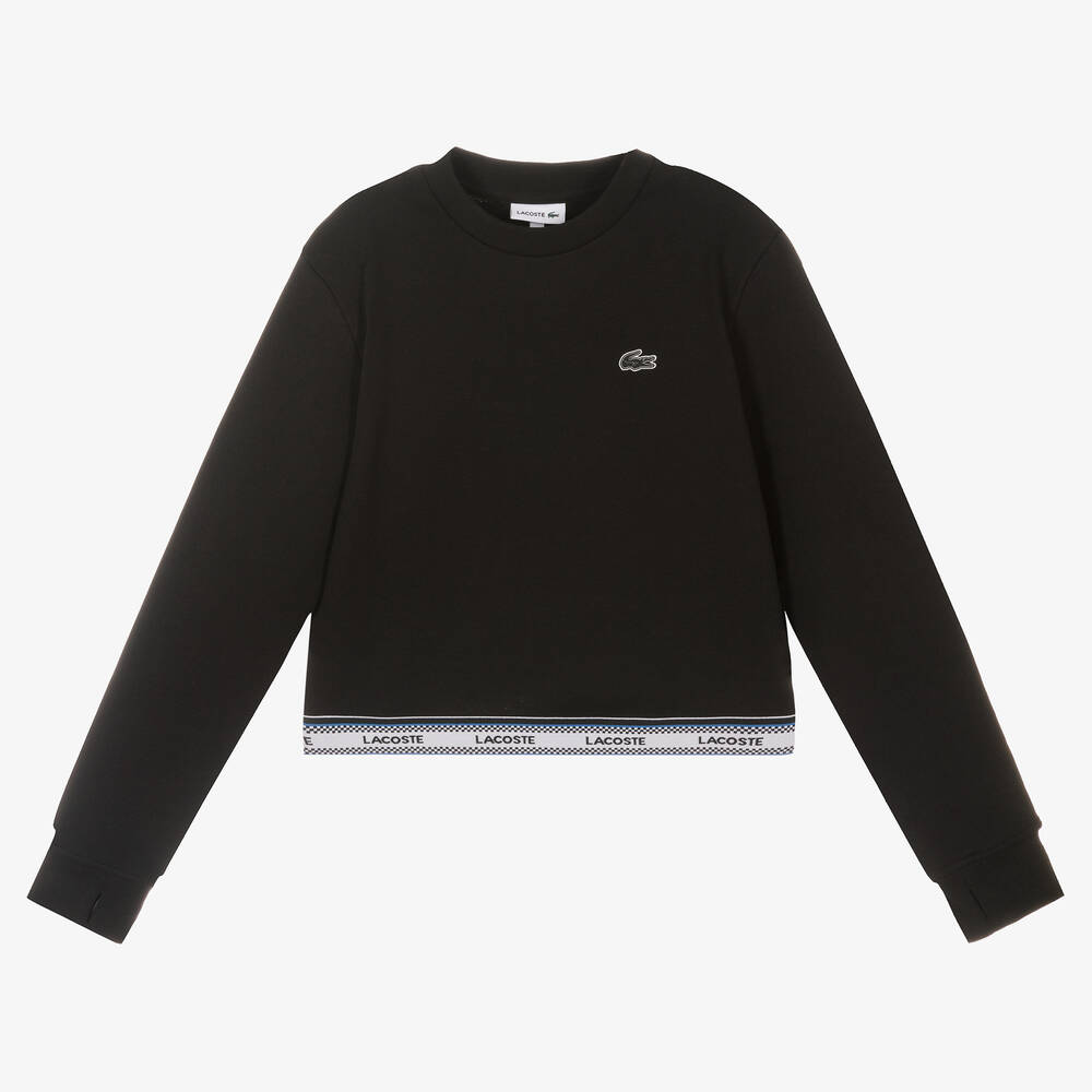 Lacoste crew neck sweatshirt black top