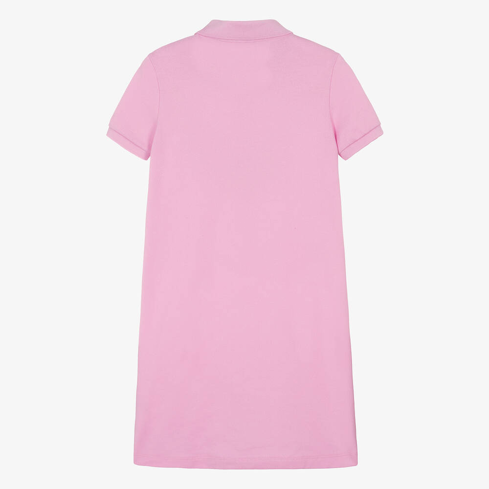 Lacoste Teen Girls Lilac Pink Cotton Polo Dress Childrensalon Outlet