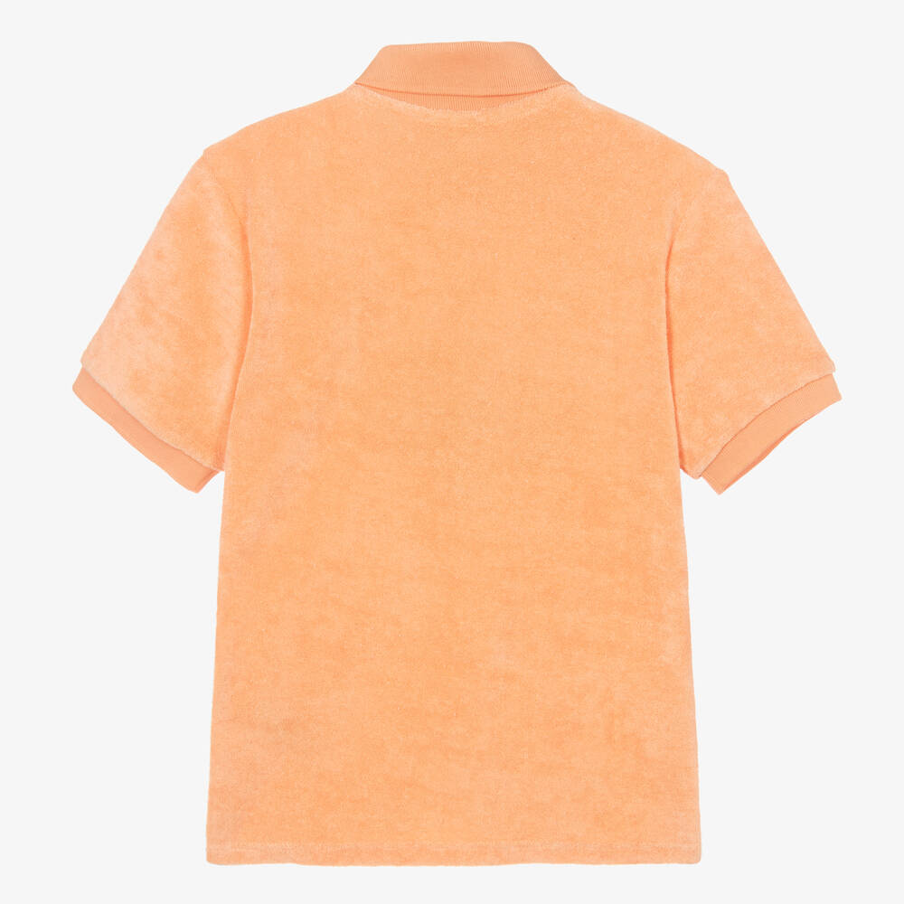 لاكوست-قميص بولو قطن لون برتقالي فاتح للمراهقات | Childrensalon Outlet