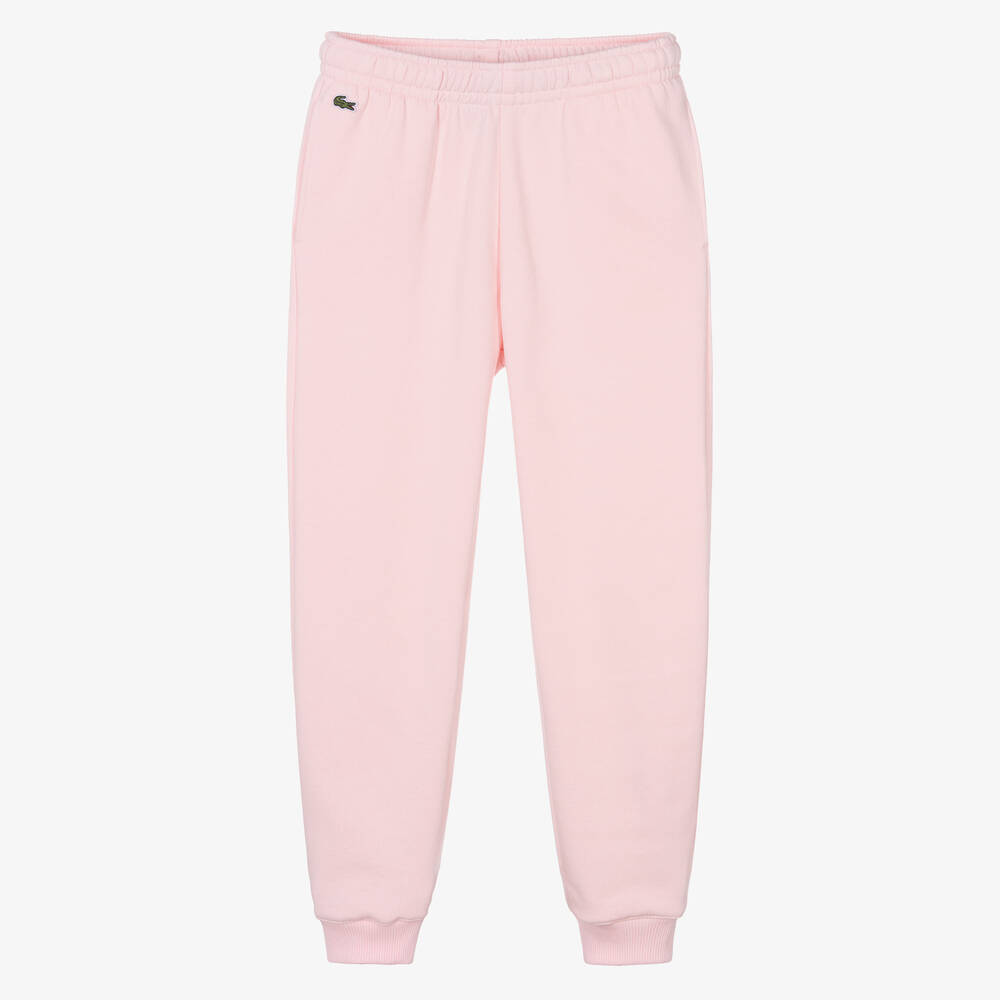 Lacoste - Teen Girls Pink Cotton Joggers | Childrensalon