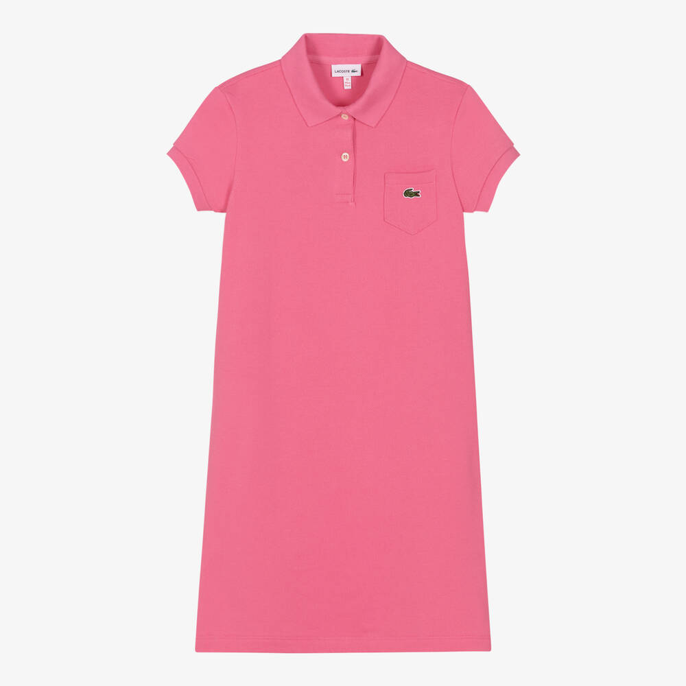Lacoste - Розовое платье поло для подростков | Childrensalon
