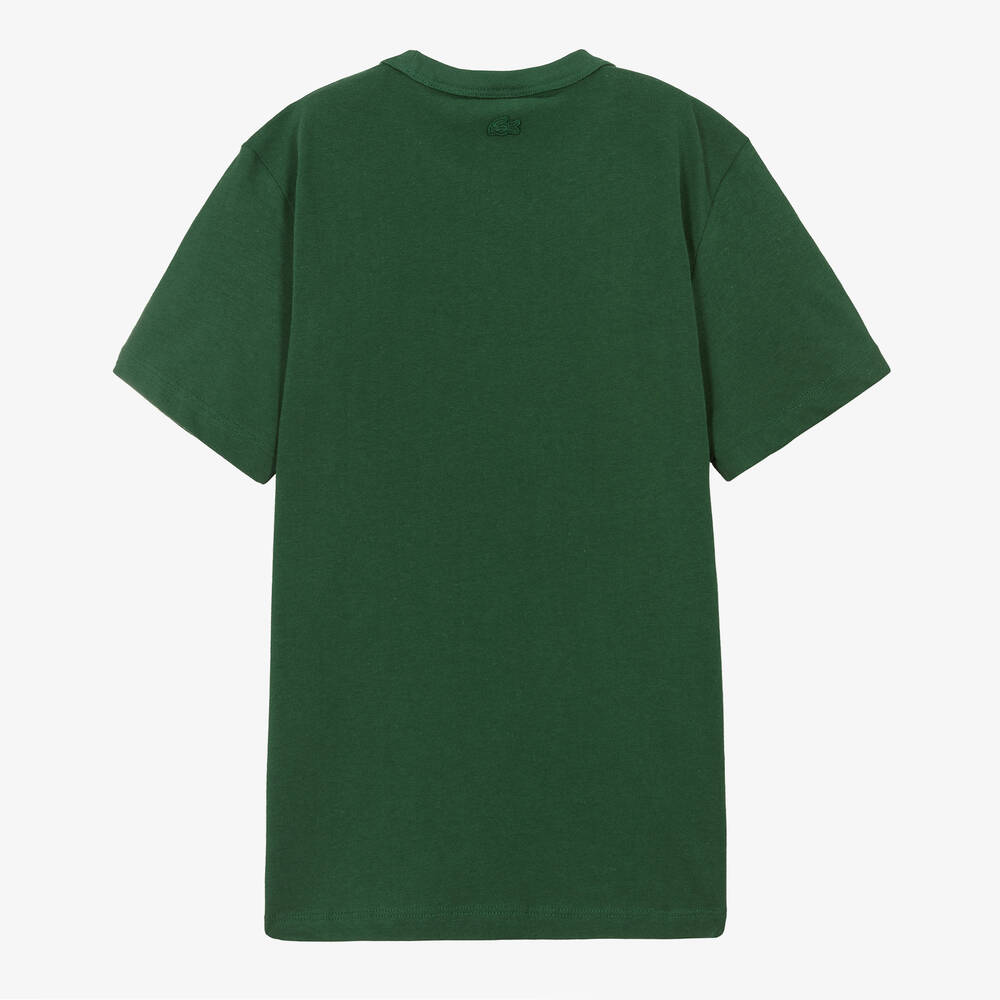 لاكوست-تيشيرت تينز قطن لون أخضر | Childrensalon Outlet