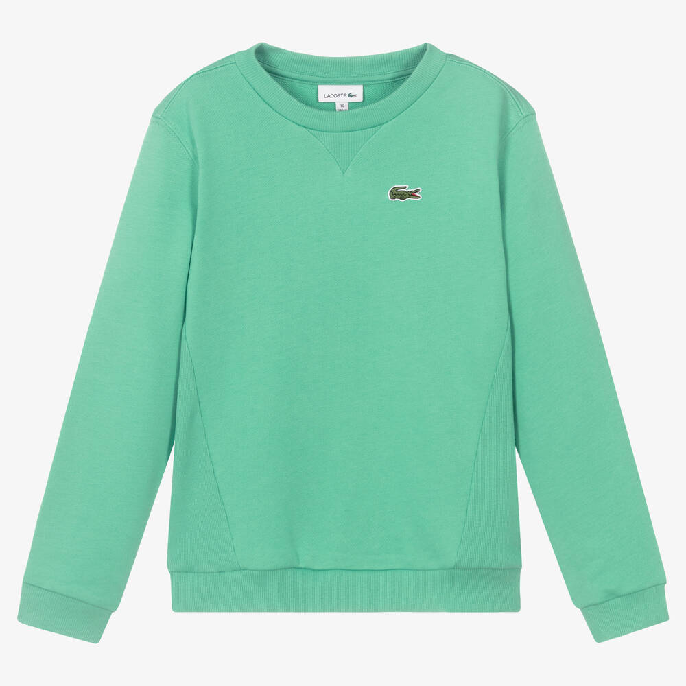 Lacoste - Teen Green Cotton Sweatshirt | Childrensalon