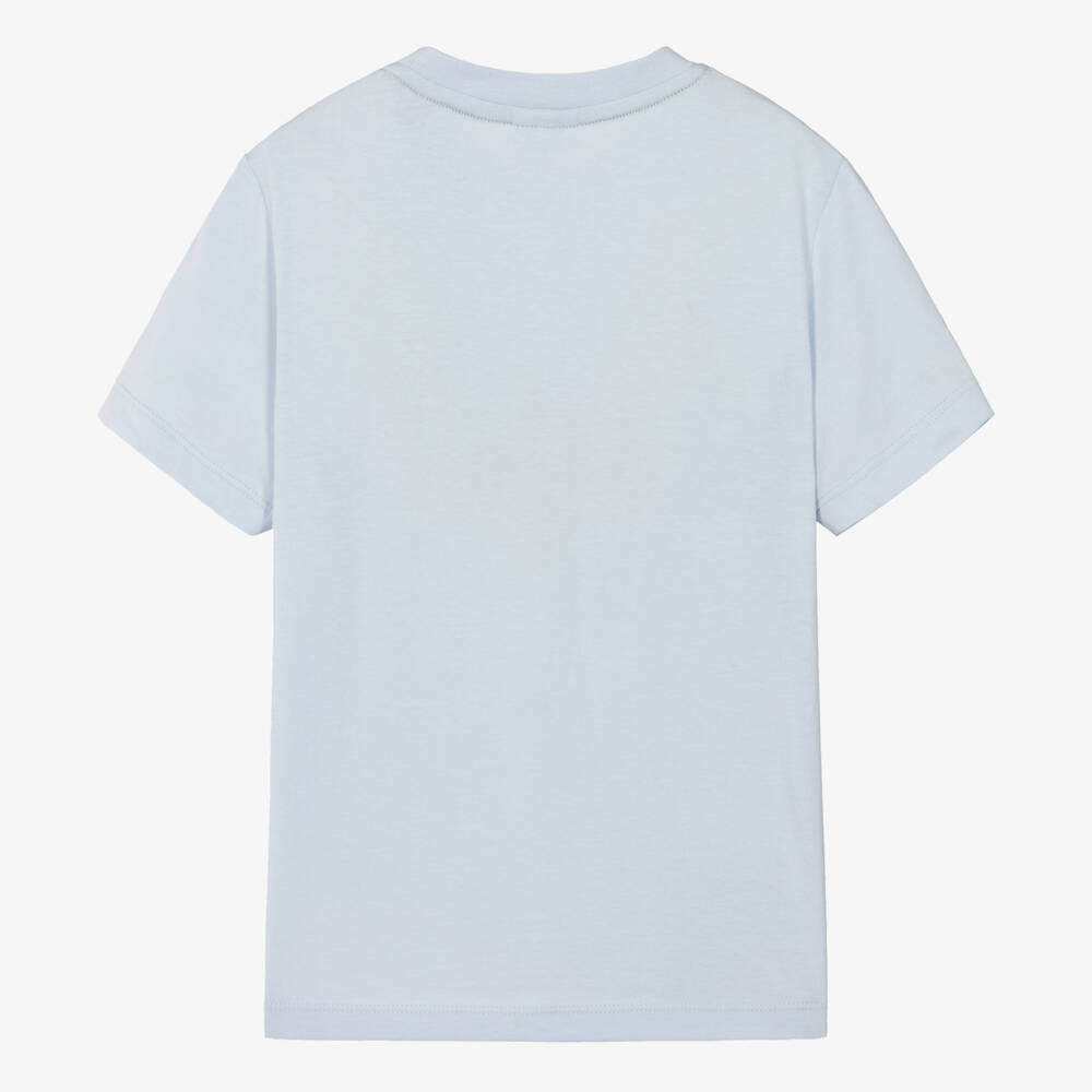 Lacoste-Teen Pale Blue Organic Cotton T-Shirt | Childrensalon Outlet