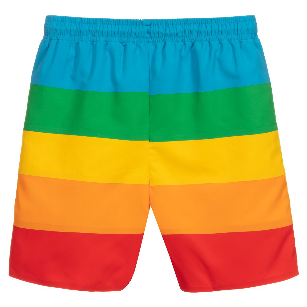 Lacoste striped clearance swim shorts