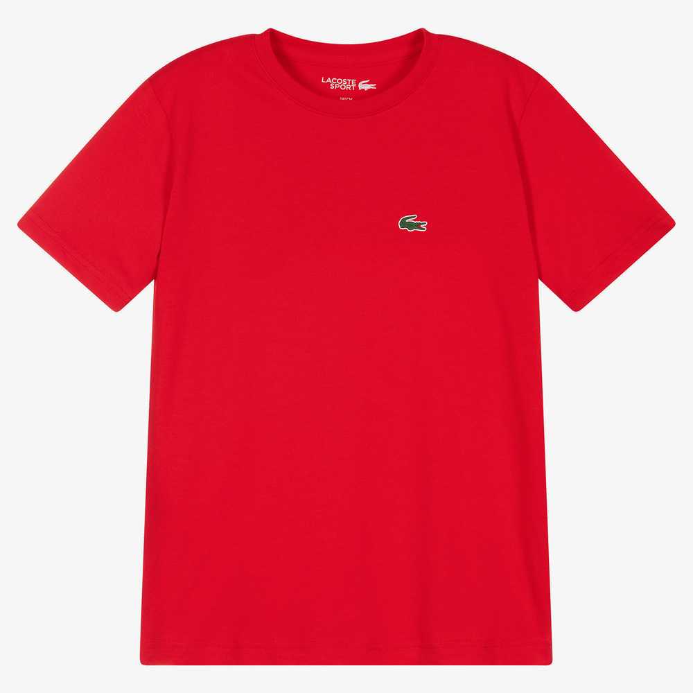 Lacoste Sport - Красная быстросохнущая футболка для подростков | Childrensalon