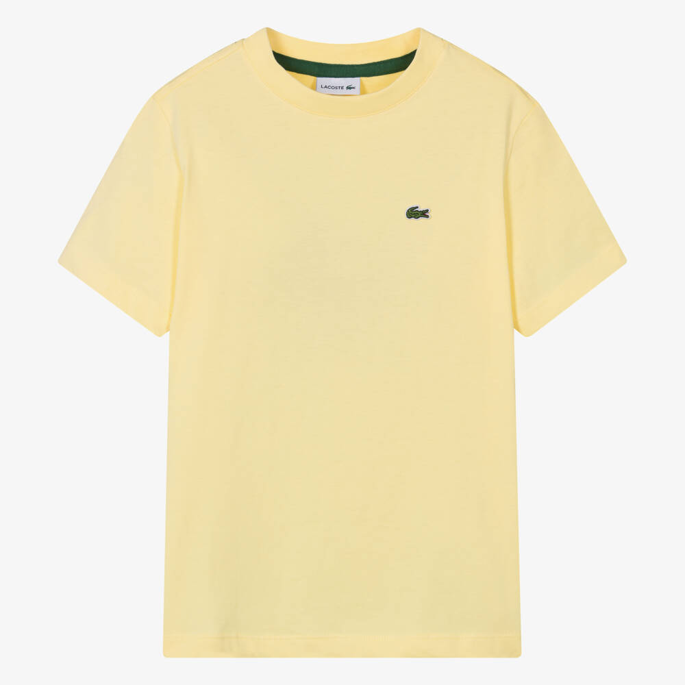 Lacoste-Teen Yellow Organic Cotton T-Shirt | Childrensalon Outlet
