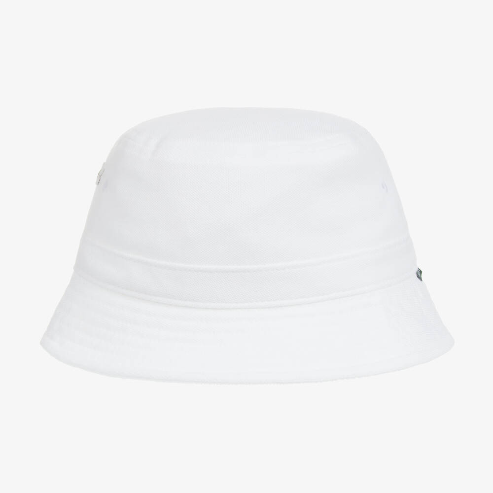 Lacoste - Bob blanc en coton | Childrensalon