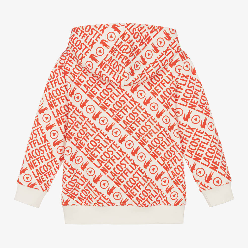 Sweat a deals capuche lacoste rouge