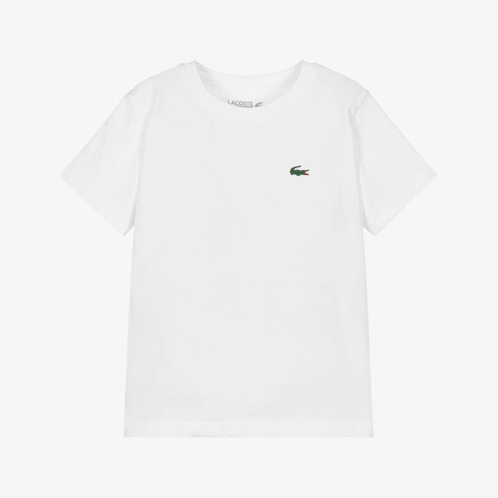 Lacoste-White Ultra Dry T-Shirt | Childrensalon Outlet