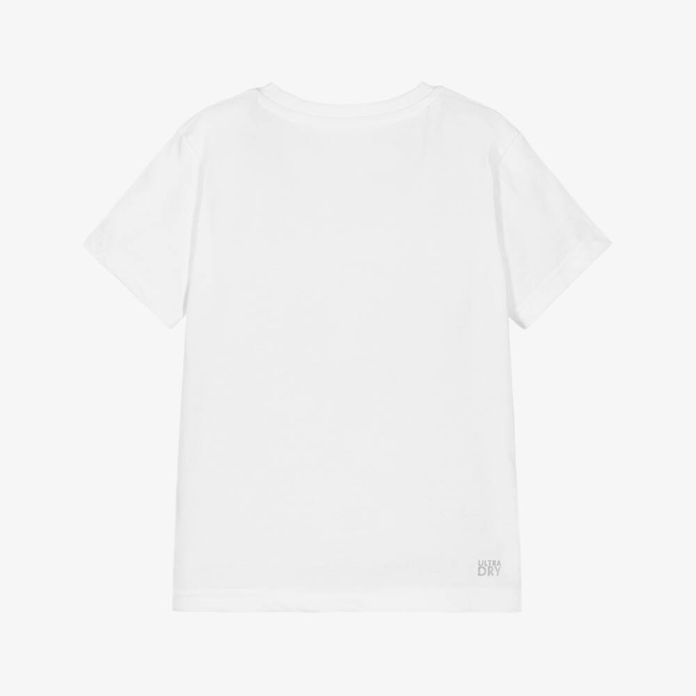 Lacoste-White Ultra Dry T-Shirt | Childrensalon Outlet