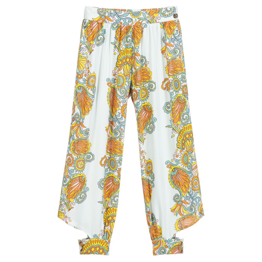 Lanvin - Голубые брюки с цветочным узором | Childrensalon