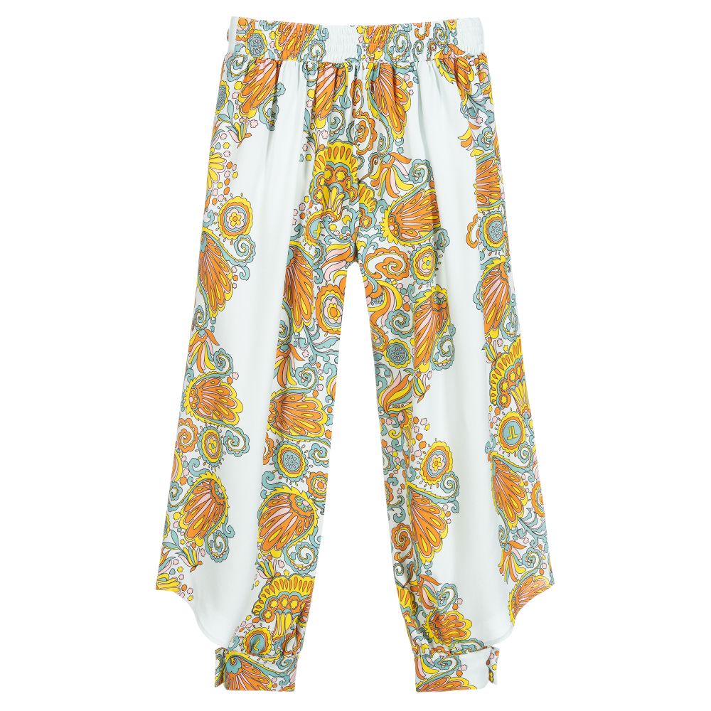 Lanvin-Blue Flower Swirl Trousers | Childrensalon Outlet
