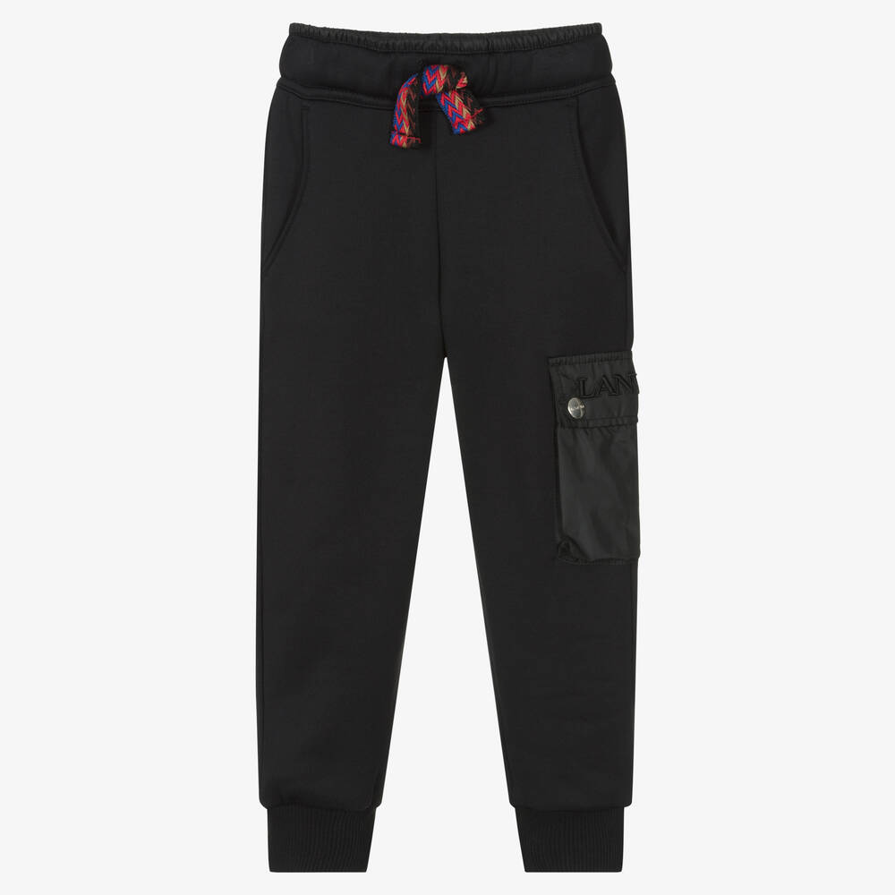 Lanvin - Boys Black Milano Jersey Joggers | Childrensalon