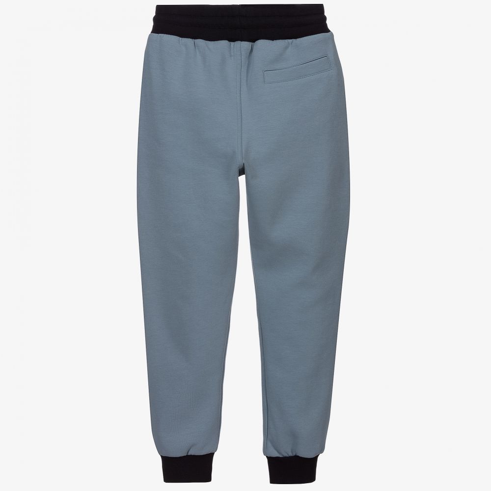 Lanvin-Boys Blue Cotton Joggers | Childrensalon Outlet