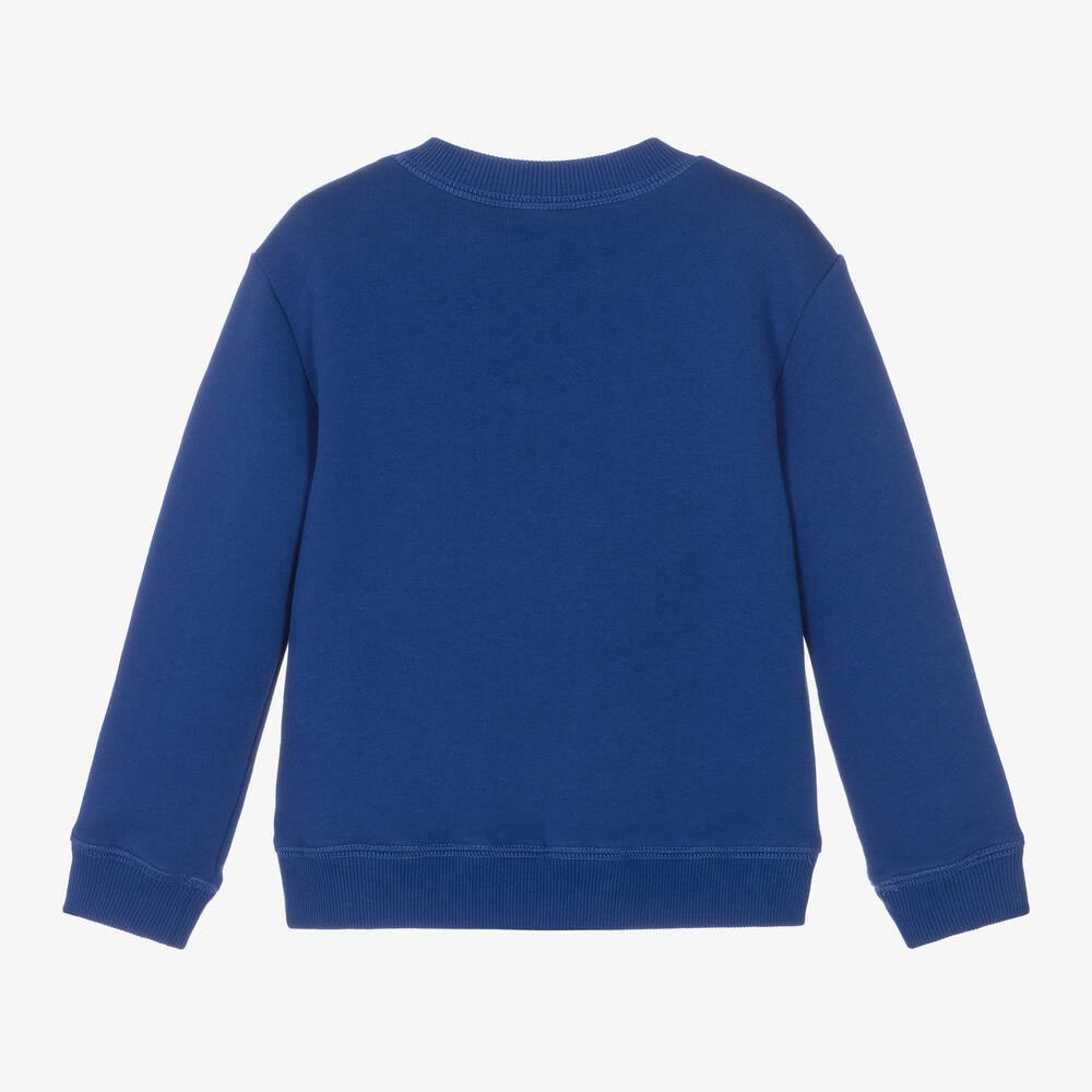Lanvin-Boys Blue Cotton Pocket Sweatshirt | Childrensalon Outlet