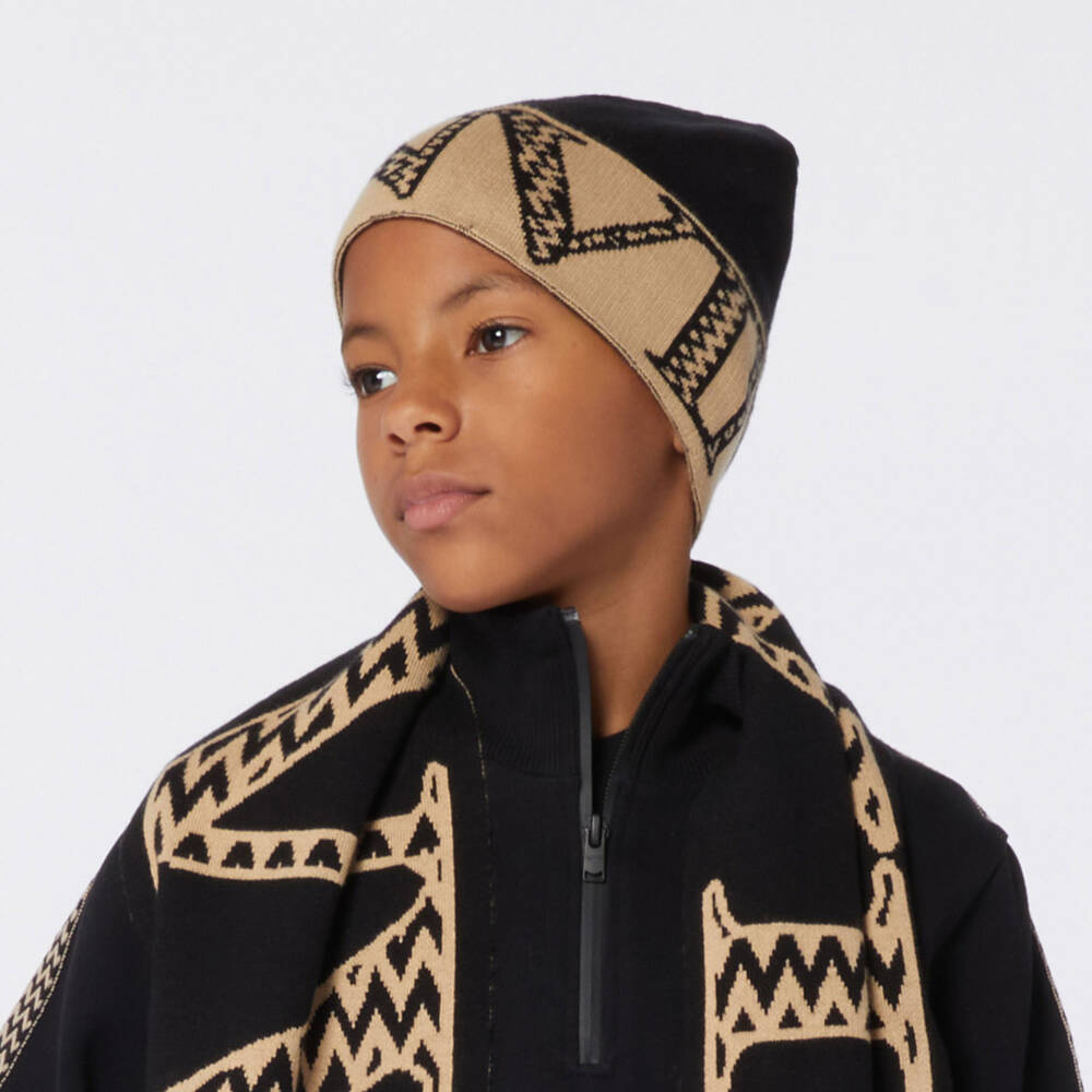 Lanvin-Boys Cotton Knit Hat and Scarf | Childrensalon Outlet