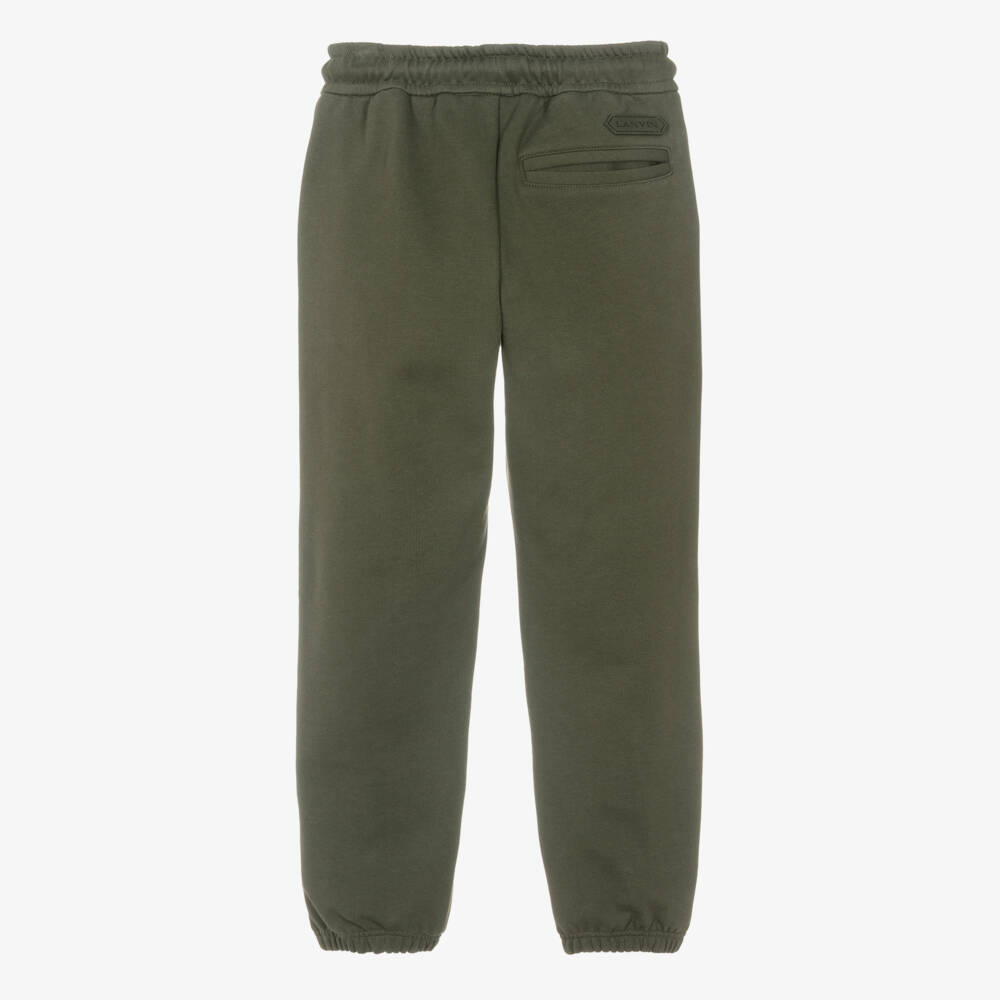 Lanvin-بنطلون رياضي أخضر قطني للأولاد مزين بثعبان | Childrensalon Outlet