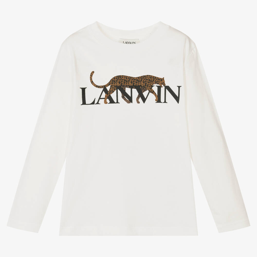 Lanvin - Кремовый топ из органического хлопка | Childrensalon