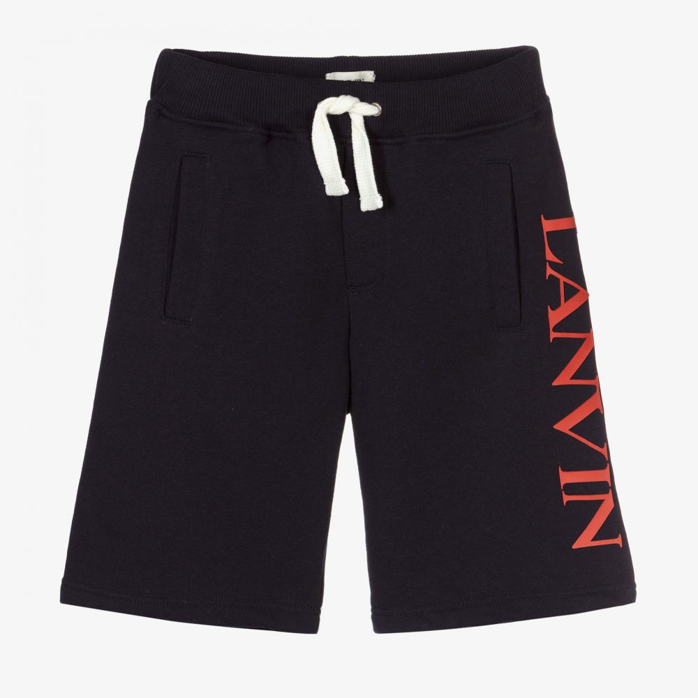 Lanvin - Marineblaue Shorts mit Logo (J)  | Childrensalon