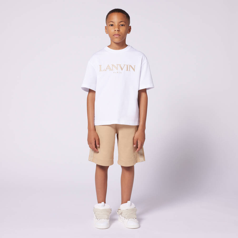 Lanvin-Boys Soft Cotton White Tee | Childrensalon Outlet