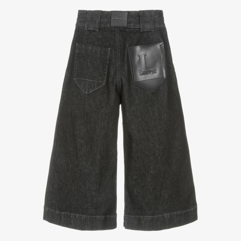 Lanvin-Широкие черные джинсы для девочек | Childrensalon Outlet