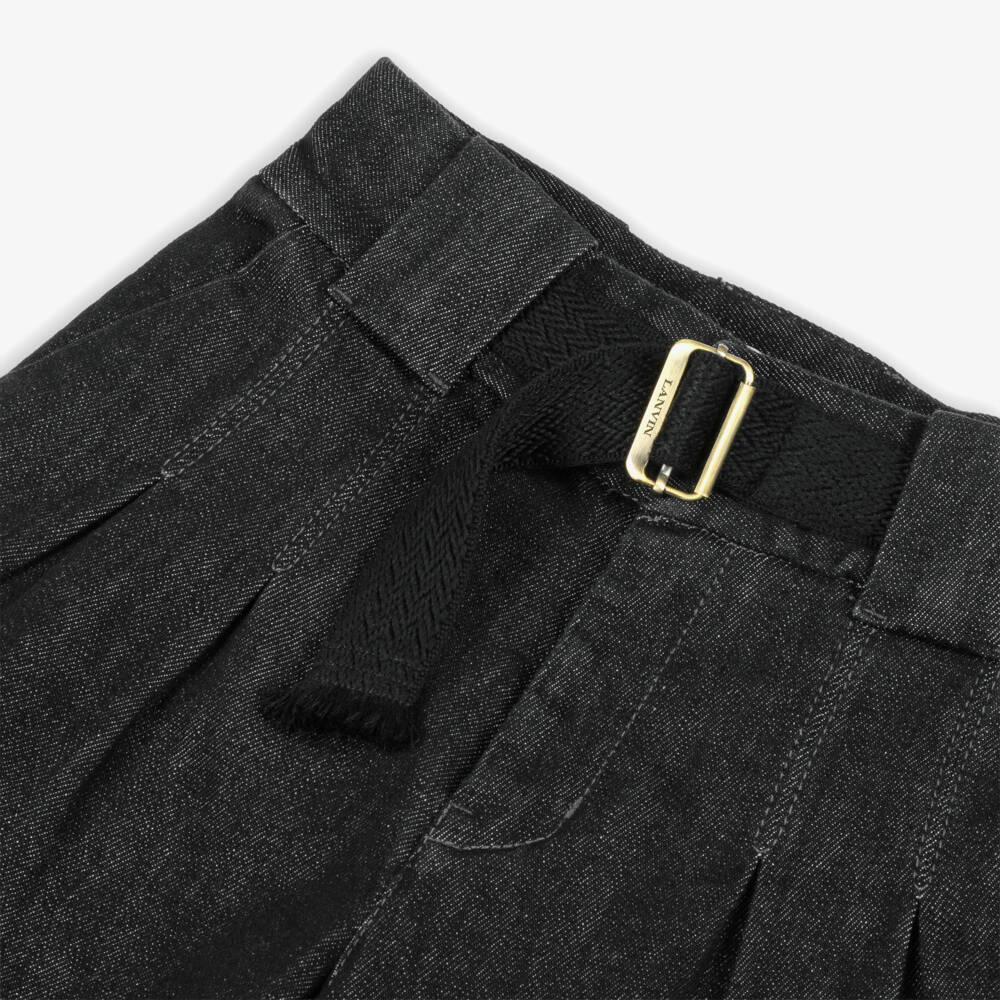 Lanvin-Широкие черные джинсы для девочек | Childrensalon Outlet