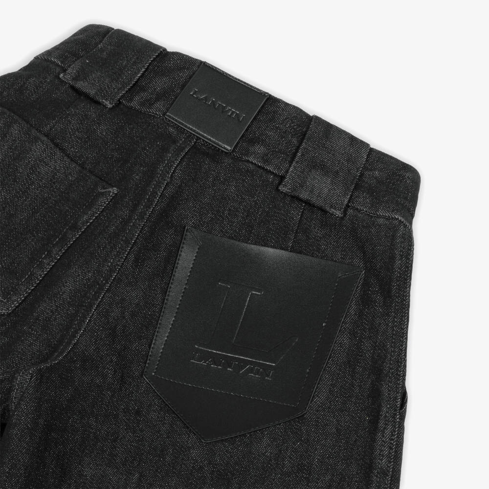 Lanvin-Широкие черные джинсы для девочек | Childrensalon Outlet