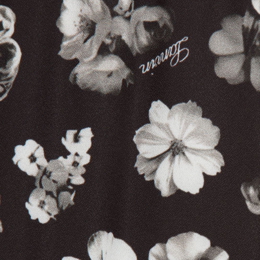 Lanvin-Girls Black Floral Trousers  | Childrensalon Outlet