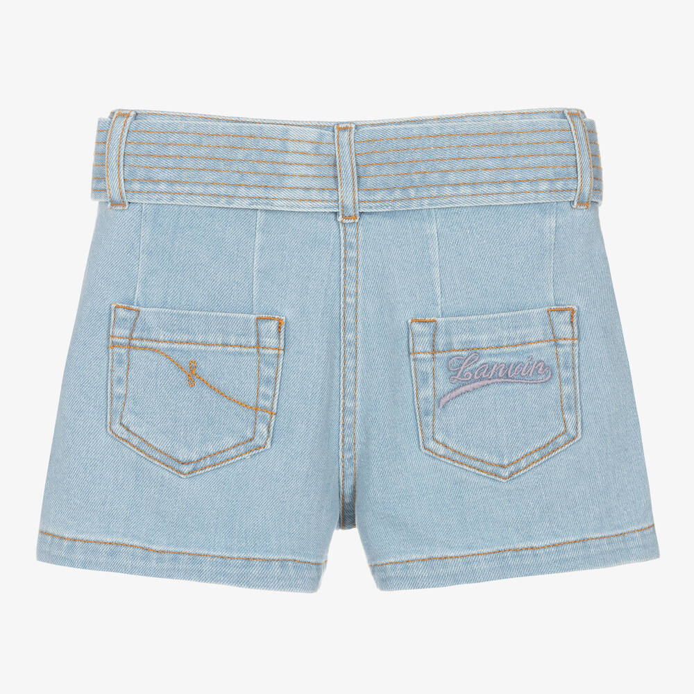 Lanvin-Girls Blue Denim Shorts | Childrensalon Outlet