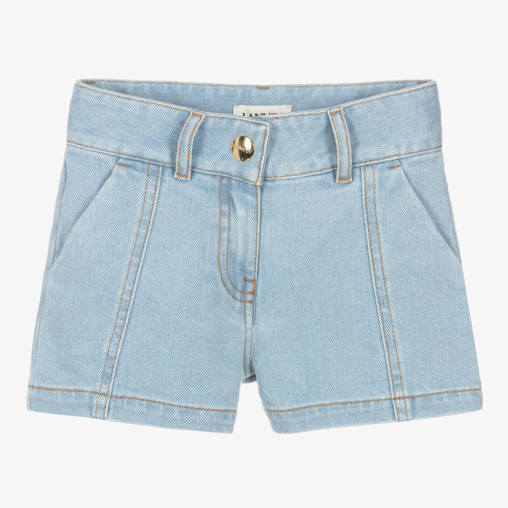 Lanvin-Girls Blue Denim Shorts | Childrensalon Outlet
