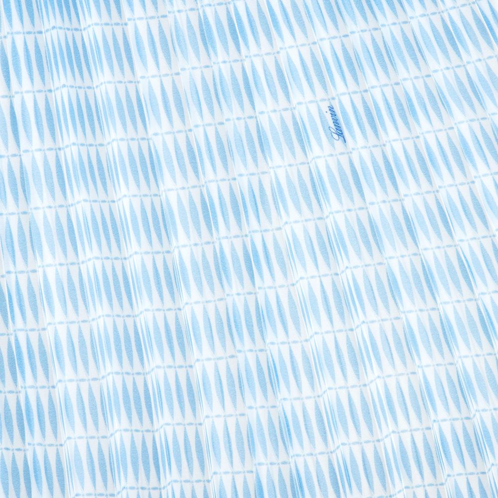 Lanvin-Girls Blue Pleated Long Skirt  | Childrensalon Outlet