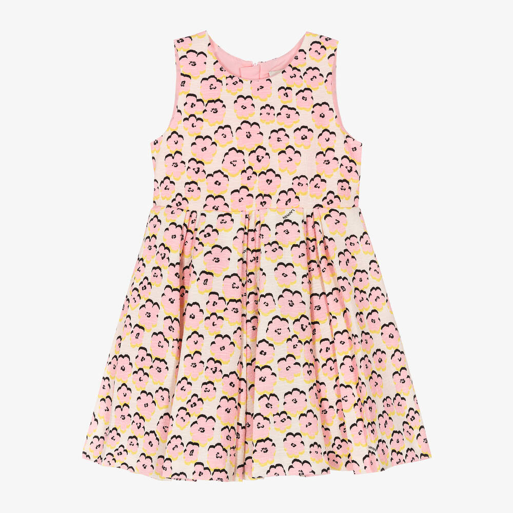 Lanvin - Girls Daisy Print Skater Dress | Childrensalon