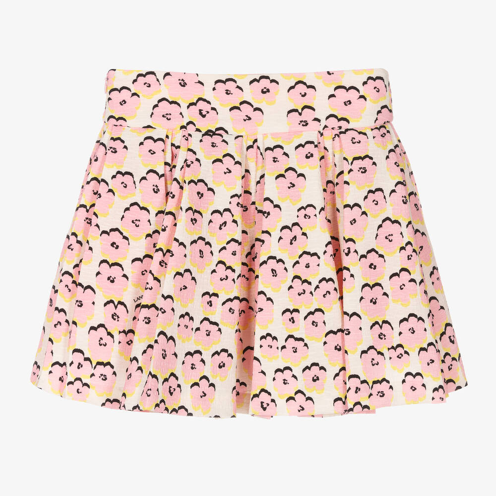 Lanvin-Girls Daisy Print Skirt | Childrensalon Outlet