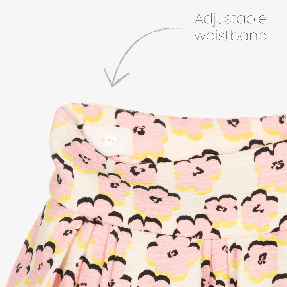 Lanvin-Girls Daisy Print Skirt | Childrensalon Outlet