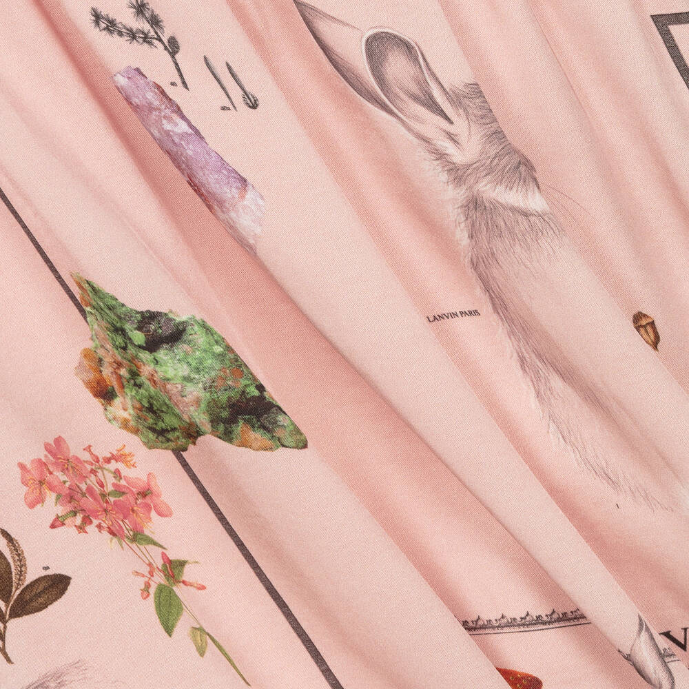 Lanvin-Girls Dusky Pink Viscose Dress | Childrensalon Outlet