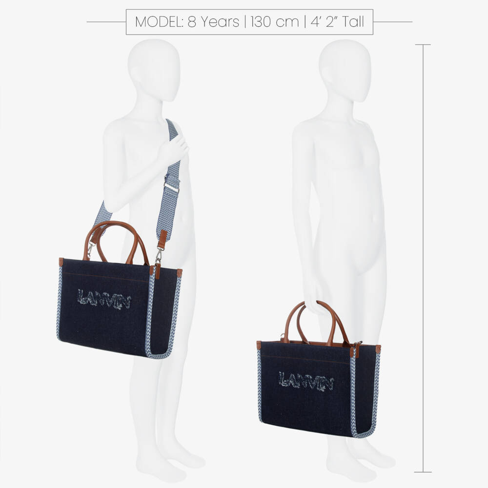 Lanvin-Girls Elegant Blue Denim Tote | Childrensalon Outlet