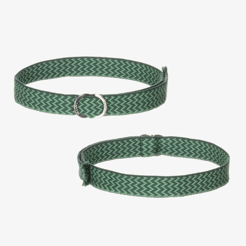 Lanvin-Girls Elegant Green Poplin Dress | Childrensalon Outlet